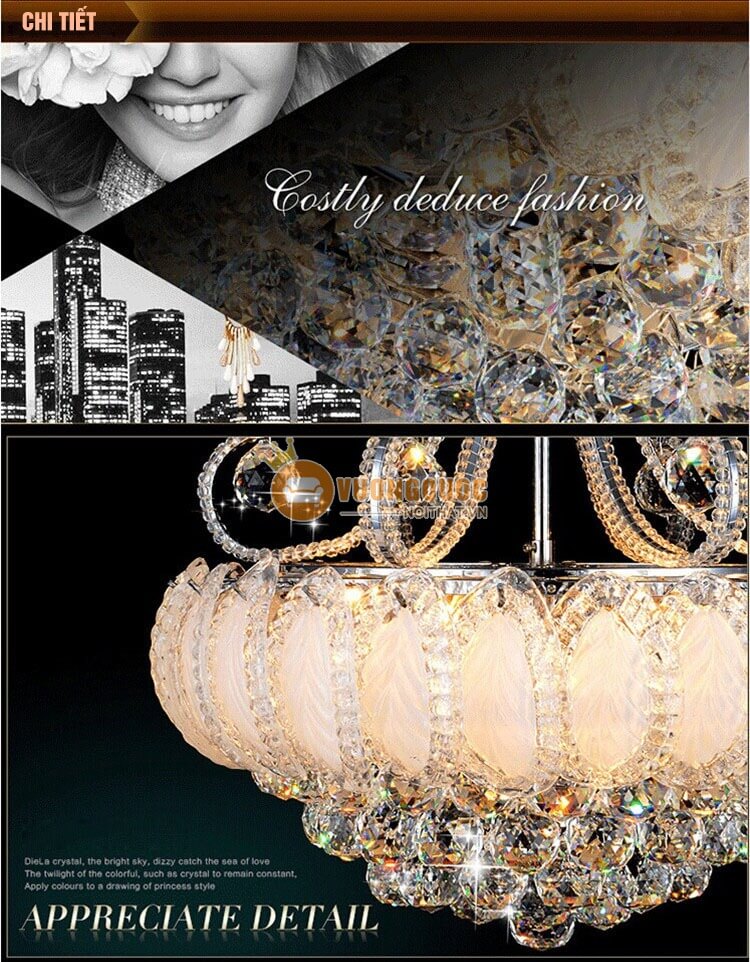 Đèn chùm chao đá hiện đại nhập khẩu CM127-3.1